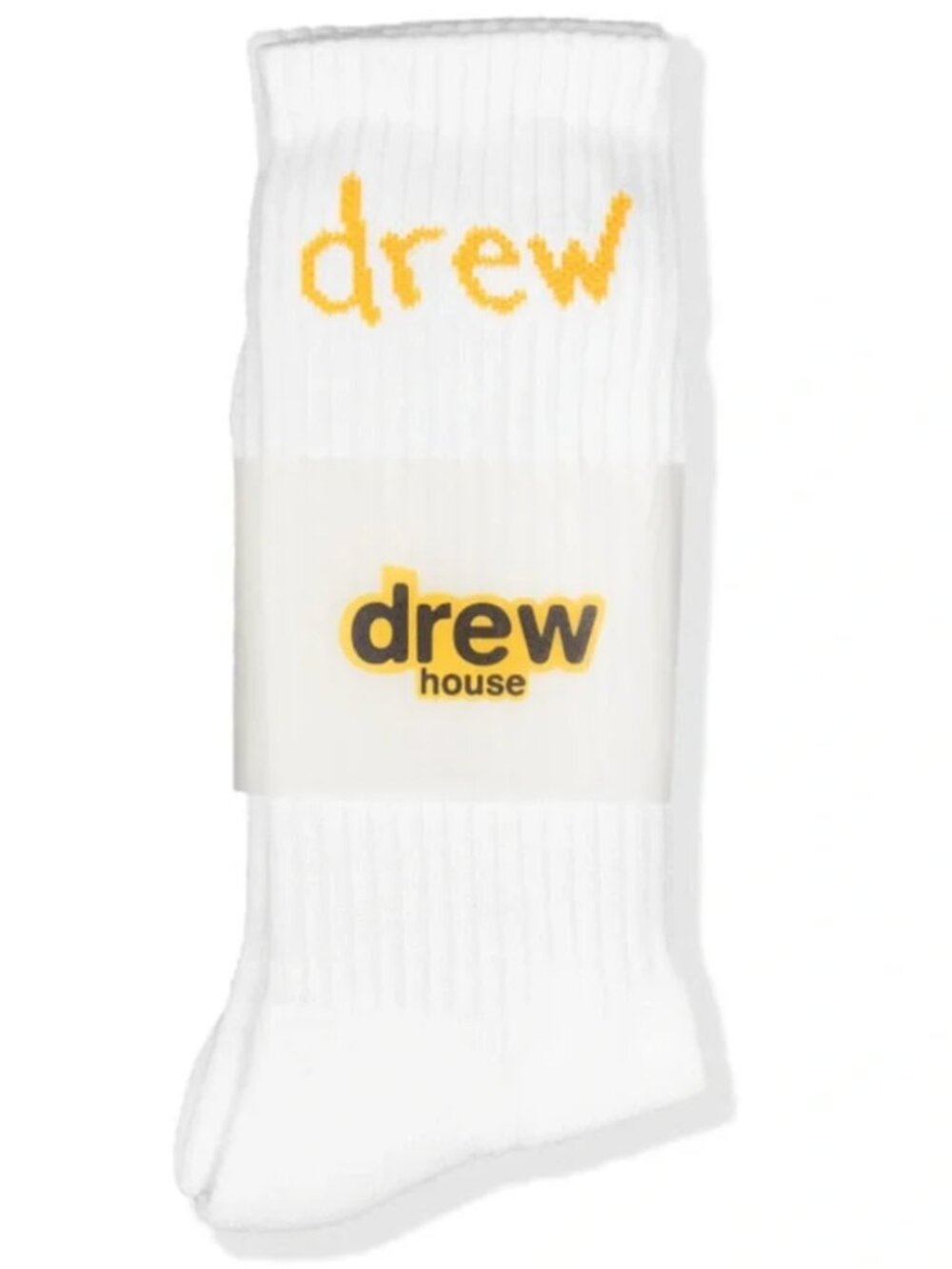 💛 Drew House Justin Bieber White Scribble Logo Socks NWT)